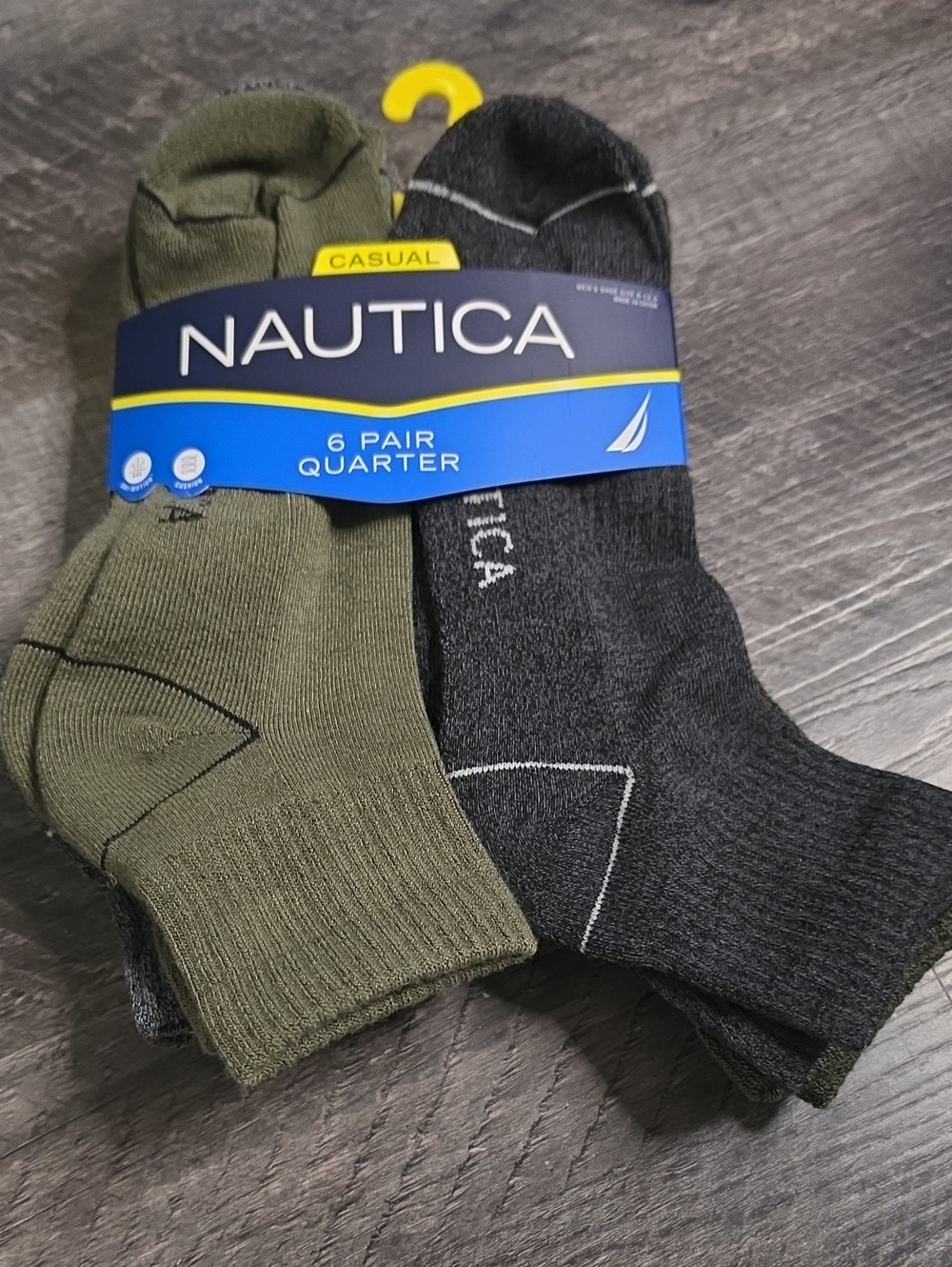 Nautica Casual Quarter Socks  6 Pack